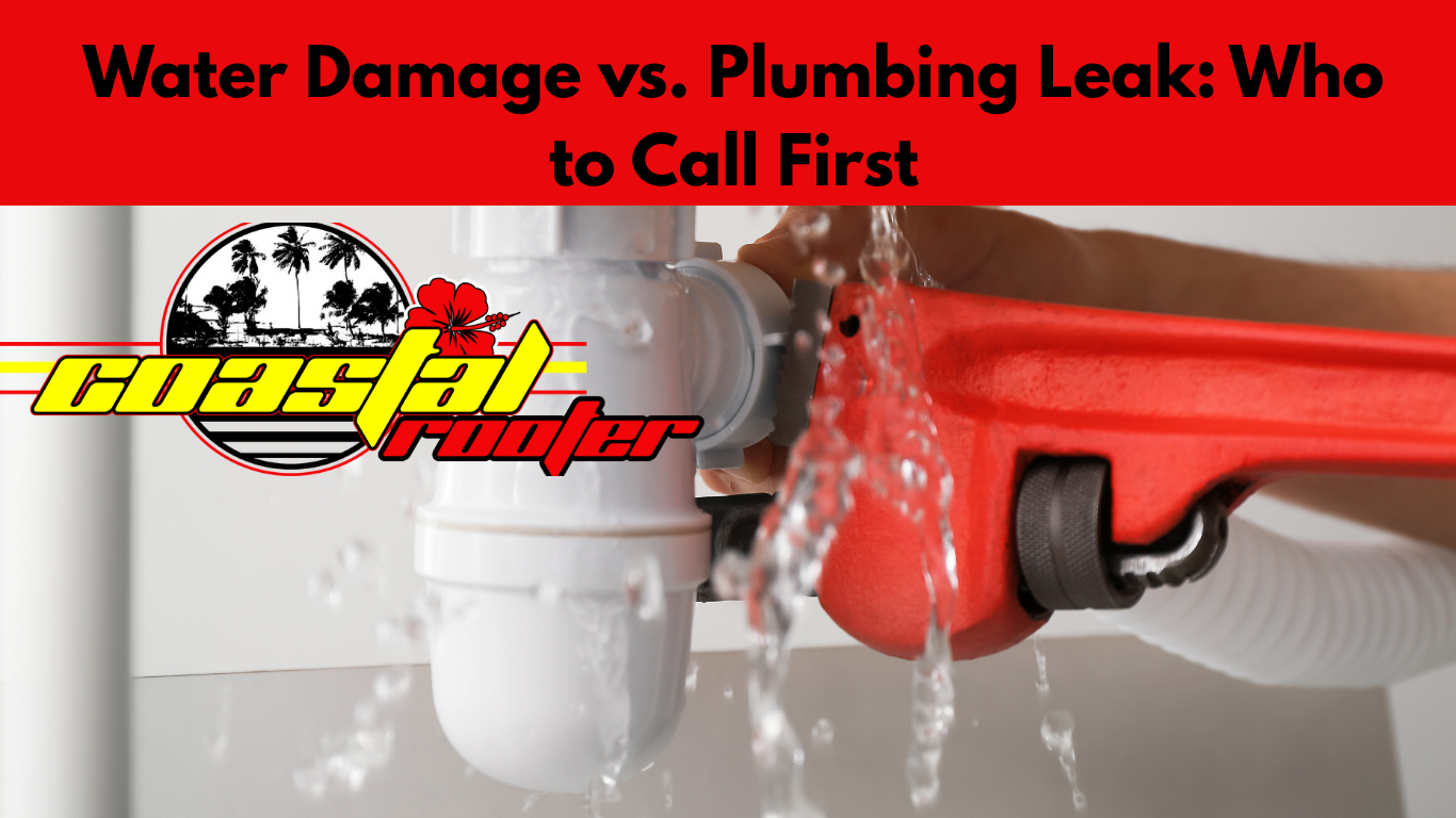 water damage vs plumbing leak who to call first