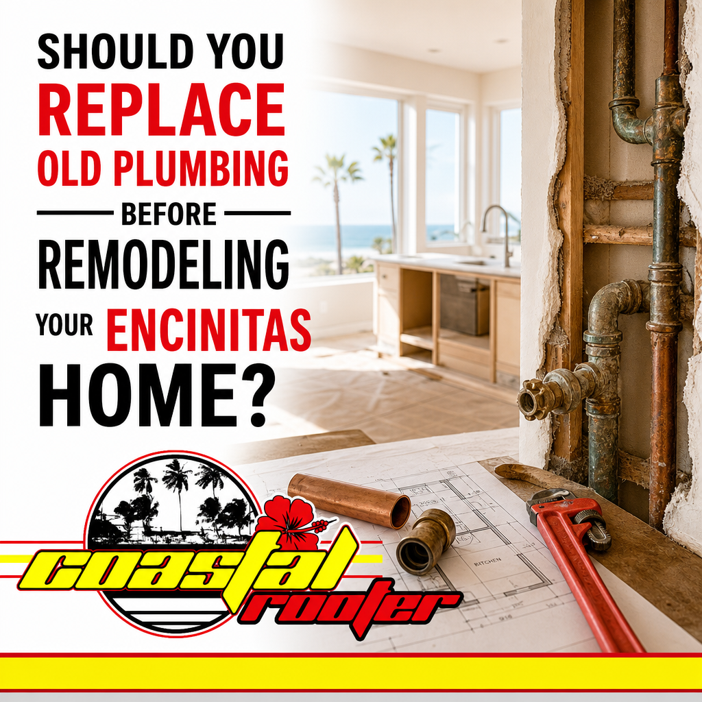 Should You Replace Old Plumbing Before Remodeling Your Encinitas Home