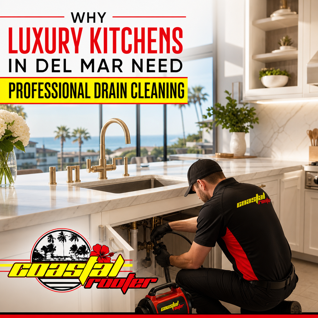 Why Luxury Kitchens in Del Mar Need Professional Drain Cleaning